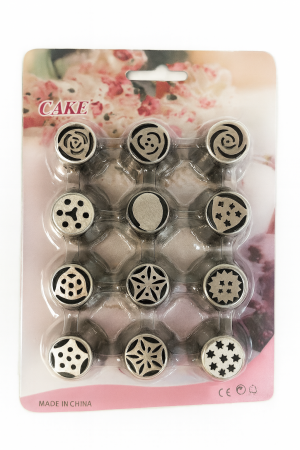 Set 12 duiuri mari din inox pentru decorat torturi și prăjituri [1]