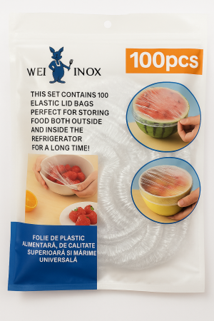 Bucătrie - pungi-tip-capac-elastice-set-100-bucati