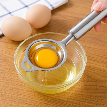 Separator ouă inox gălbenuș albuș ustensilă bucătărie prăjituri creme [1]