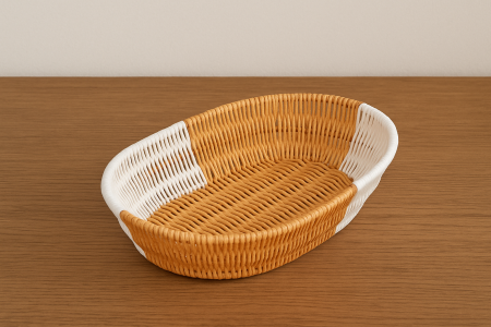 Coș împletit rustic modern pentru pâine fructe gustări reutilizabil [4]