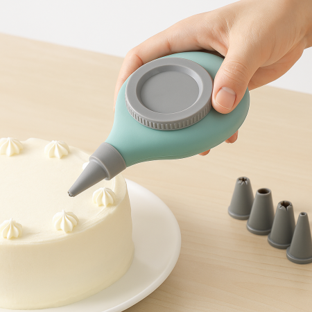 Set silicon pentru ornat prăjituri torturi 6 capete interschimbabile deserturi [3]