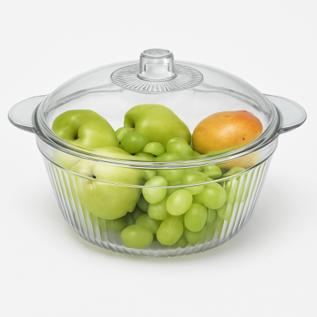 Bucătrie - Recipient plastic transparent cu capac pentru alimente