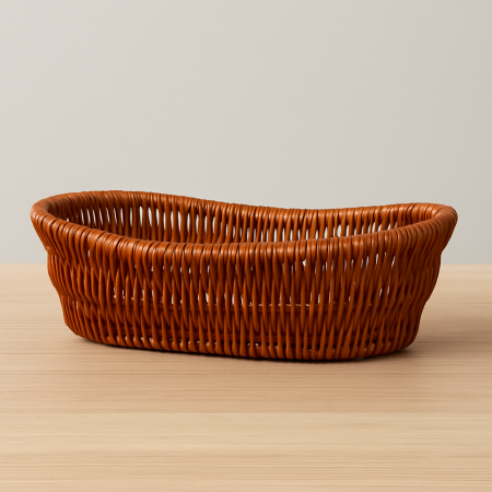 Depozitare și organizare - Coș oval pâine fructe patiserie aspect ratan rustic decorativ