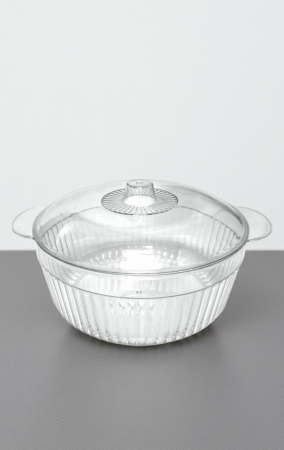 Recipient plastic transparent cu capac pentru alimente [1]