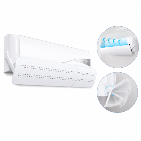 Produse de Sezon - Deflector reglabil pentru aer condiționat 56-108 cm din ABS alb