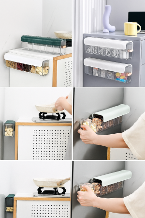 Organizator multifuncțional 6 compartimente montaj perete bucătărie baie birou [3]