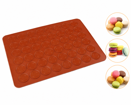 Noutăți - Tavă din silicon pentru macarons 48 lăcașe 38x30 cm