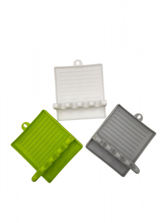 Bucătrie - Suport din silicon cu 4 canale pentru ustensile de bucătărie