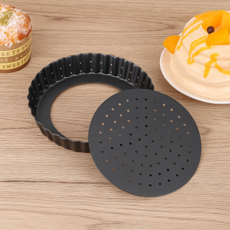 Cofetărie și patiserie - Formă mini tarte fund detașabil perforat antiaderentă patiserie deserturi