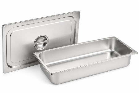 Bucătărie - Tavă Gastronorm GN 1/1 din inox cu capac 53x33x10 cm