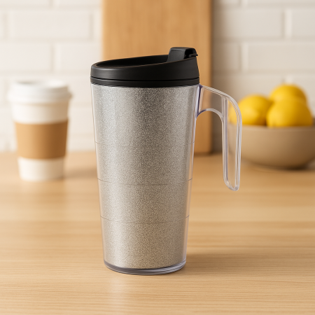 Cană termos cu efect sclipici 400 ml și capac anti-picurare [3]