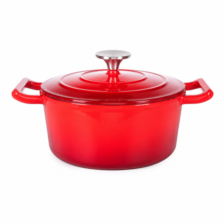 Bucătărie - cratita-fonta-emailata-cu-capac-3l-22cm-grunberg