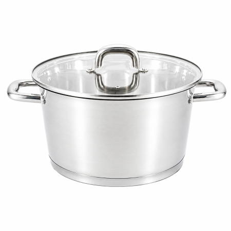 Bucătărie - cratita-inox-cu-capac-sticla-54l-24cm-grunberg