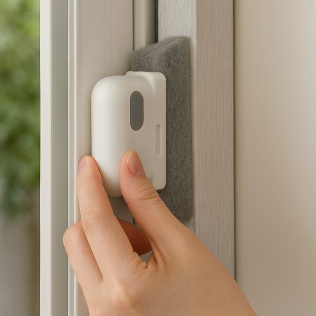 Curățător șine geam și colțuri – burete abraziv detașabil [3]