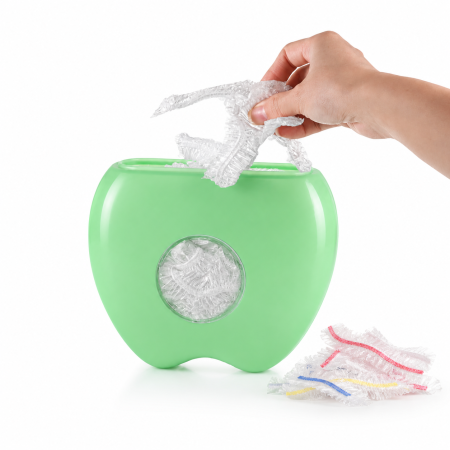 Noutăți - Cutie Depozitare Folie Alimentară Tip Cască cu Montare pe Perete Verde