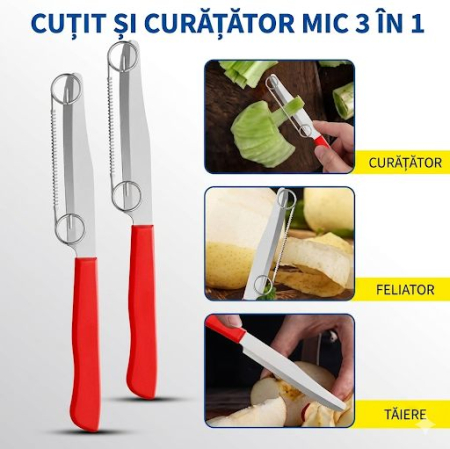 Cuțit Spirală pentru Curățat Cartofi și Fructe [3]