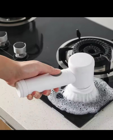 Perie electrică rotativă curățenie 3 capete USB baie bucătărie [3]