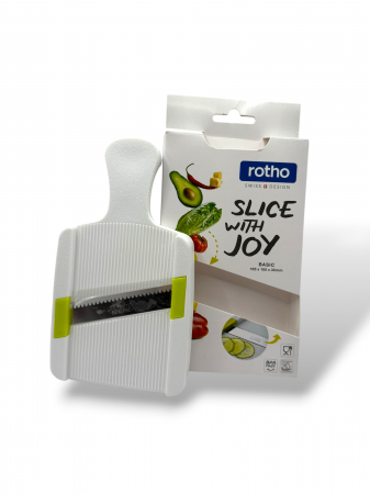 Bucătrie - Feliator legume și fructe Rotho tip mandolină cu lamă inox