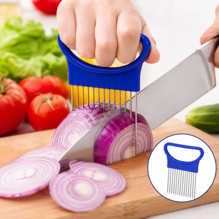 Fixator Pentru Taiere Ceapa Si Legume Din Inox Cu Maner Ergonomic [2]