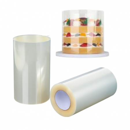 Folie acetat transparentă pentru torturi și prăjituri rolă 10 m [1]