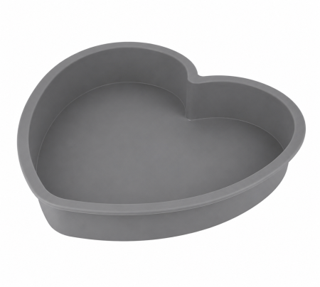 Forma de copt din silicon in forma de inima 24 cm gri [4]