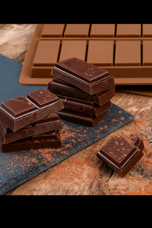 Tavă silicon 6 tablete ciocolată formă antiaderentă deserturi praline [2]