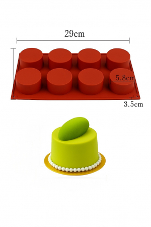 Formă silicon 8 cavități rotunde mousse torturi individuale și entremets [1]
