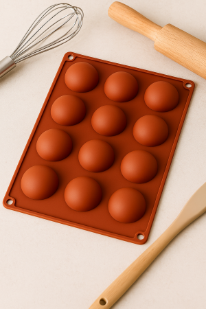 Cofetărie și patiserie - Formă silicon sfere 12 cavități pentru ciocolată și prăjituri