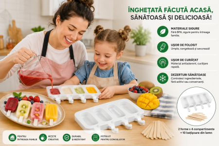 Formă pentru înghețată de casă cu 4 compartimente [2]