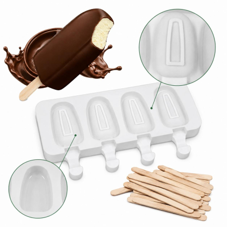 Cofetărie și patiserie - Formă pentru înghețată de casă cu 4 compartimente
