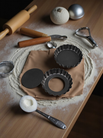 Formă individuală mini tarte metal antiaderent cu fund detașabil [1]