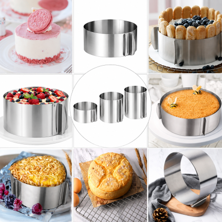 Formă Reglabilă pentru Tort și Cofetărie – Cerc Ajustabil Inox [3]