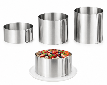 Noutăți - Formă Reglabilă pentru Tort și Cofetărie – Cerc Ajustabil Inox