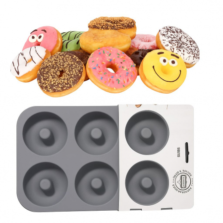 Cofetărie și patiserie - Formă din silicon cu 6 cavități pentru gogoși, brioșe și deserturi