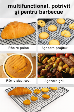 Grătar metalic de răcire 40x25 cm antiaderent pentru prăjituri și pâine [2]