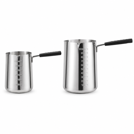 Noutăți - Ibric gradat din inox 304 pentru lapte și cafea 600 ml 1000 ml