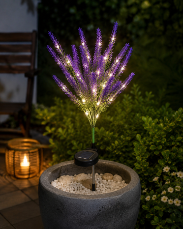 Lampă solară decorativă tip lavandă pentru grădină [3]