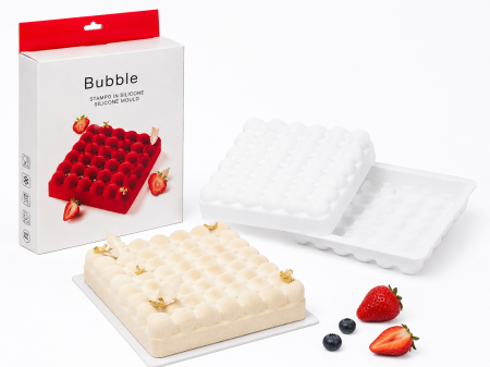 Matrita silicon Bubble pentru mousse si deserturi 18x18x5 cm [0]