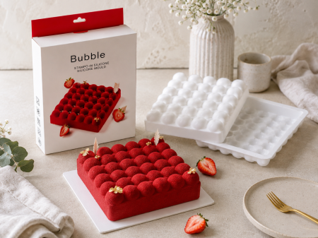 Matrita silicon Bubble pentru mousse si deserturi 18x18x5 cm [3]