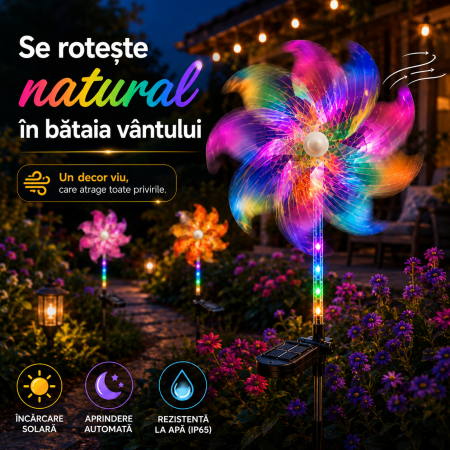 Morișcă solară decorativă LED pentru grădină, 78 cm [3]
