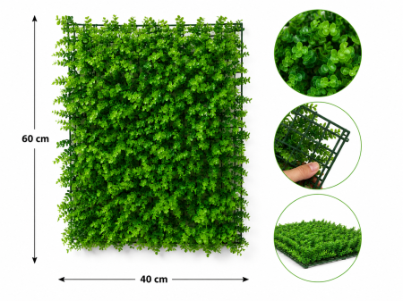 Panou verde artificial tip gard viu 40 × 60 cm [2]