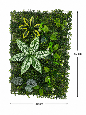 Panou decorativ verde artificial 40 × 60 cm model tropical [2]