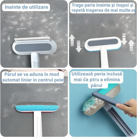 Perie multifuncțională 3 în 1 cu racletă și accesorii pentru curățare [2]