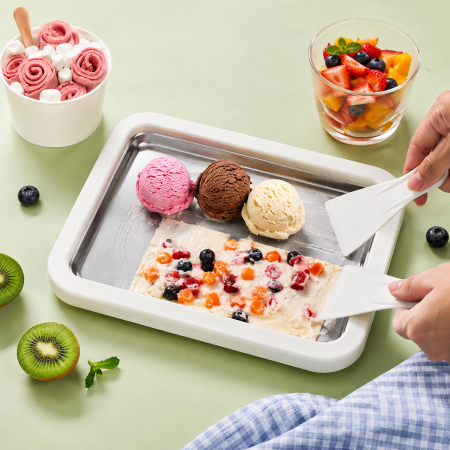 Plita rece pentru inghetata rulata ice rolls cu 2 spatule - magazin-Ieftinica.ro [3]