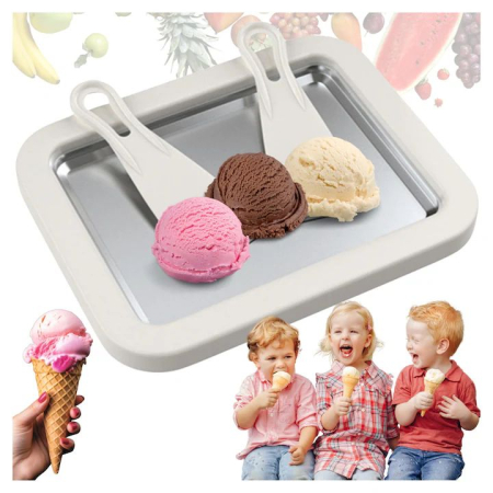 Plita rece pentru inghetata rulata ice rolls cu 2 spatule - magazin-Ieftinica.ro [4]