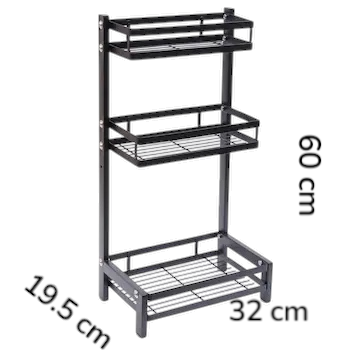 Raft metalic de bucătărie cu 3 nivele pentru condimente și accesorii [1]