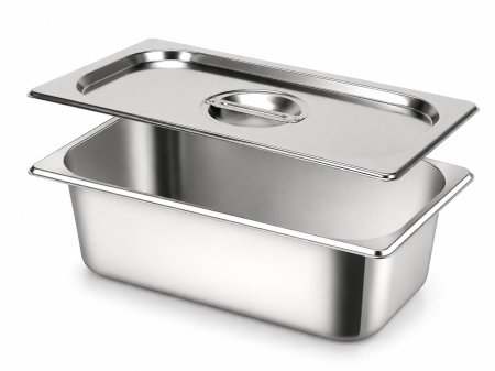 Depozitare și organizare - recipient-gastronomic-inox-cu-capac-pentru-alimente-33x18x10-cm