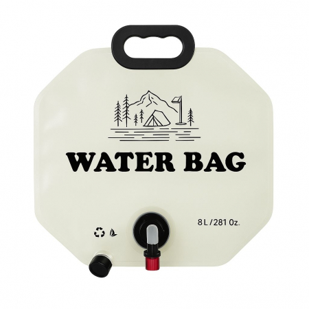Recipient pliabil apă 8L cu robinet camping drumeții picnic outdoor [1]