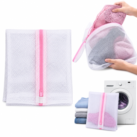 Casă şi grădină - Sac Pentru Spalat Haine Delicate Din Plasa Cu Fermoar Pentru Protectie La Spalare