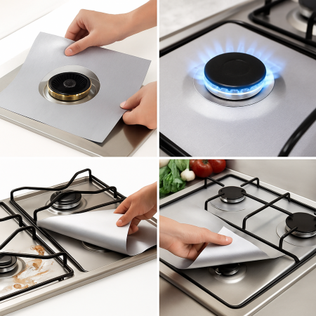 Set 4 protecții reutilizabile aragaz antiaderente [1]